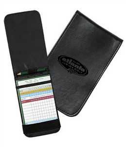 logo on scorecard holder mock up